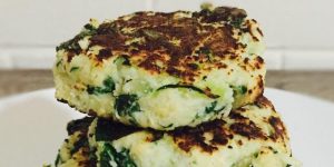 Spinach and kale fritters