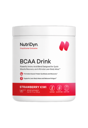 Nutridyn BCAA Drink powder tub, front label