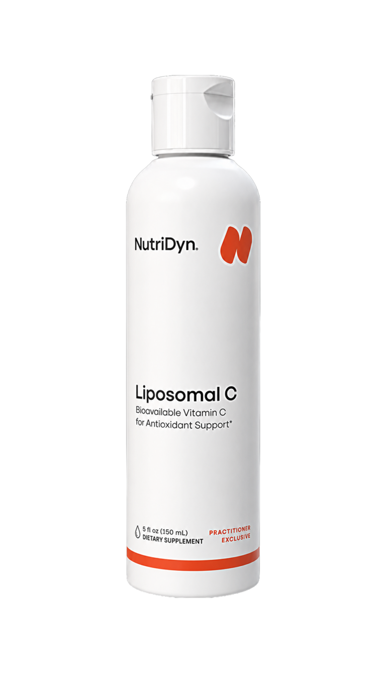 Nutridyn Liposomal C liquid bottle, front label