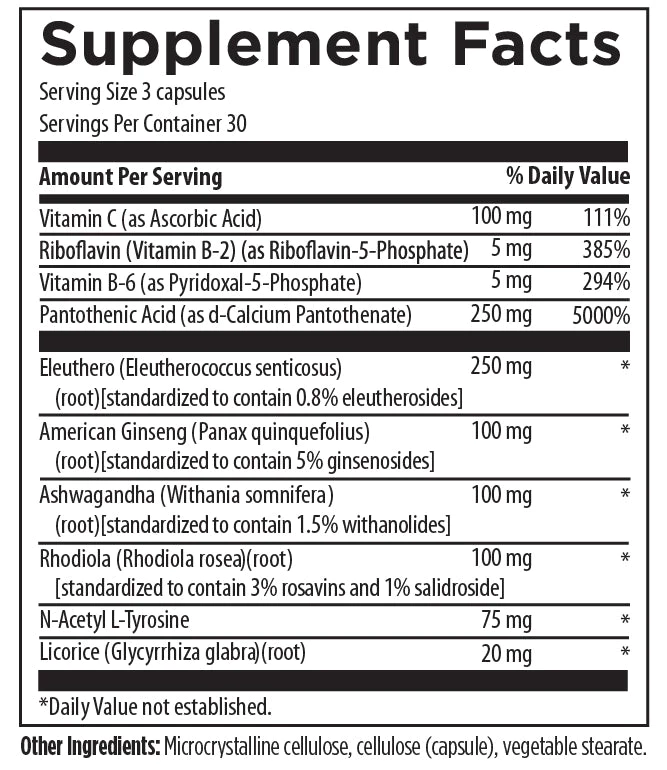 Adrenal Flow - Supplement Facts