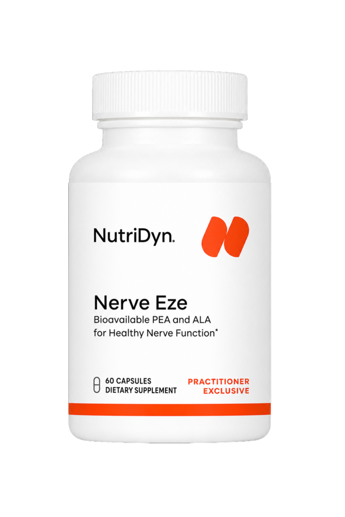 Nutridyn Nerve Eze capsule bottle, front label