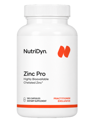 Nutridyn Zinc Pro capsule bottle, front label