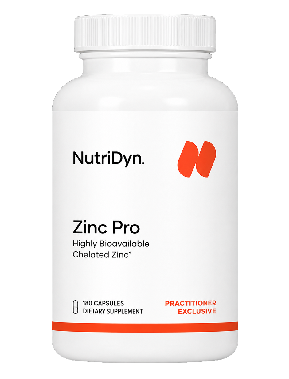 Nutridyn Zinc Pro capsule bottle, front label