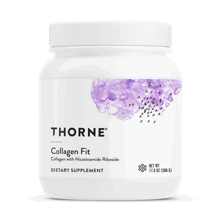 Thorne Collagen Fit unflavoured collagen powder tub, front label