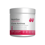 Nutridyn Core Aminos berry lemonade powder canister, front label
