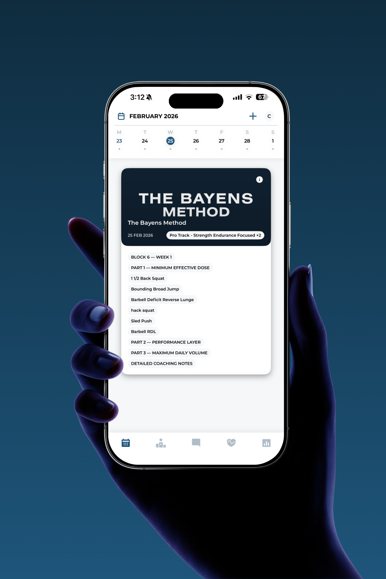 The Bayens Method inside the FITR app