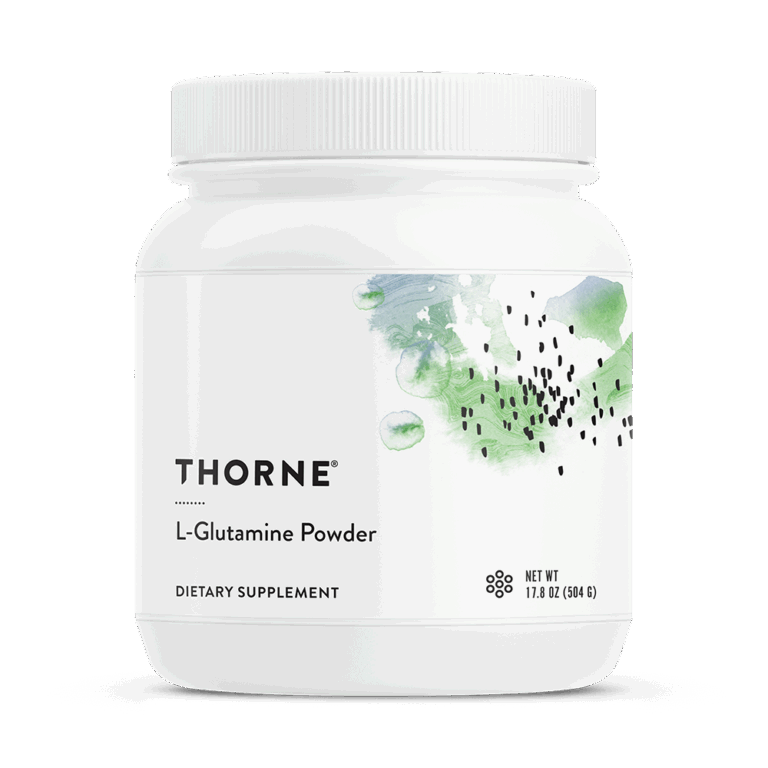 Thorne L-Glutamine Powder tub, front label