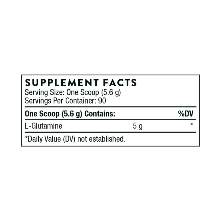 Thorne L-Glutamine Powder supplement facts - image 2