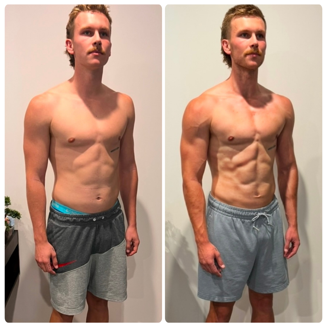 Corey before and after transformation