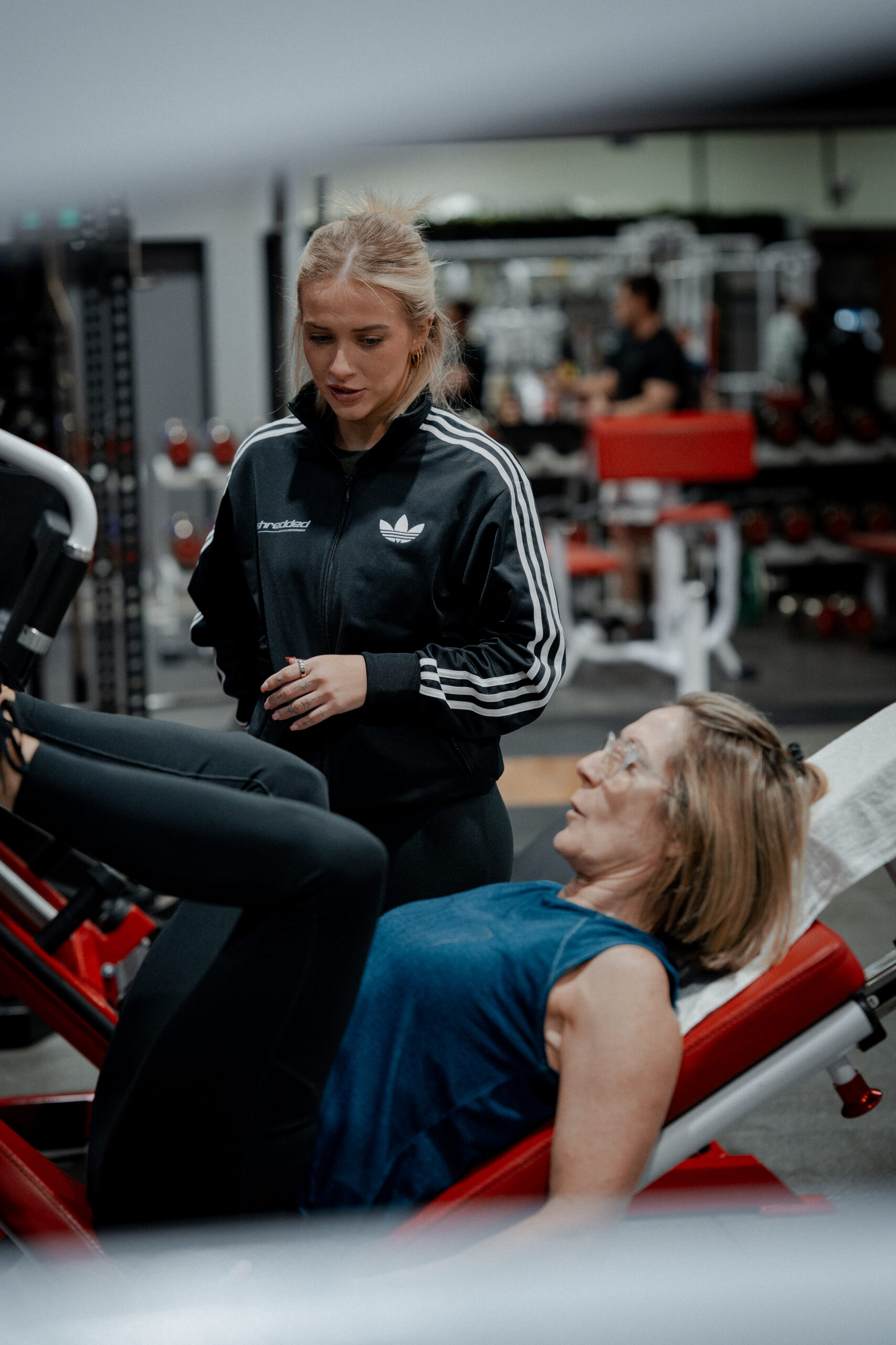 Coach supporting a member