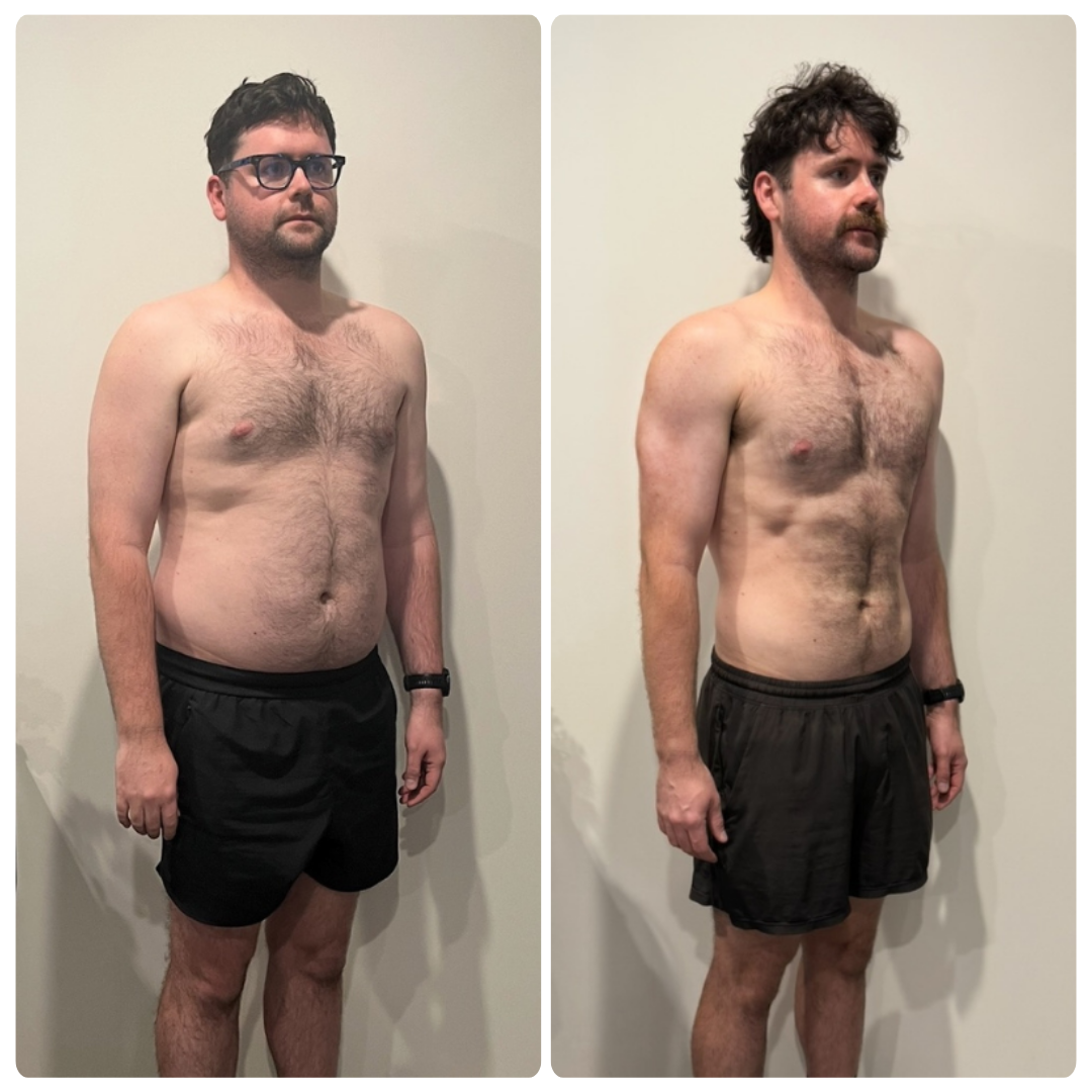 Jack before and after transformation, side view